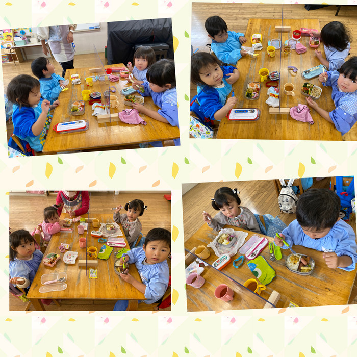 バキューンの手でスプーンを持つ練習をしています。おうちで聞いてみてくださいね。