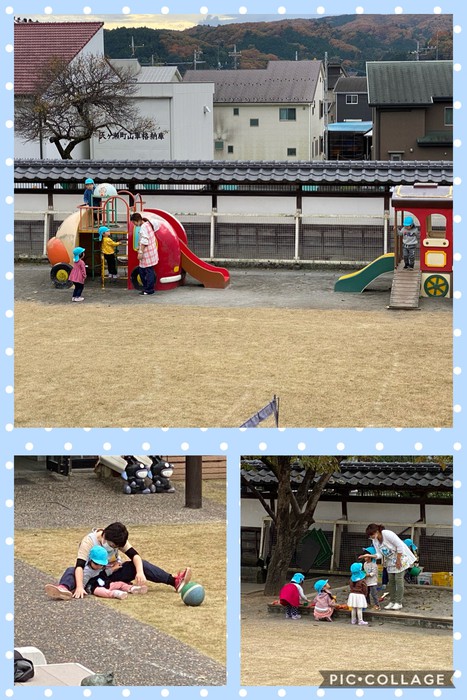 大好きなお外遊びもたっぷりと！