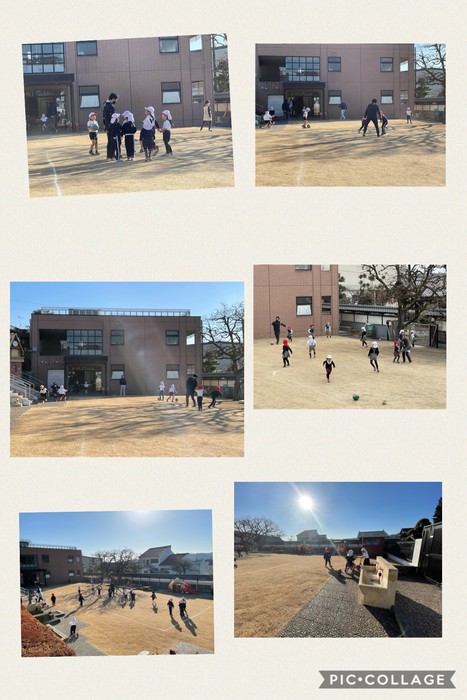 水道の下に氷が張っているのを見つけて大喜びしていた子どもたちです。