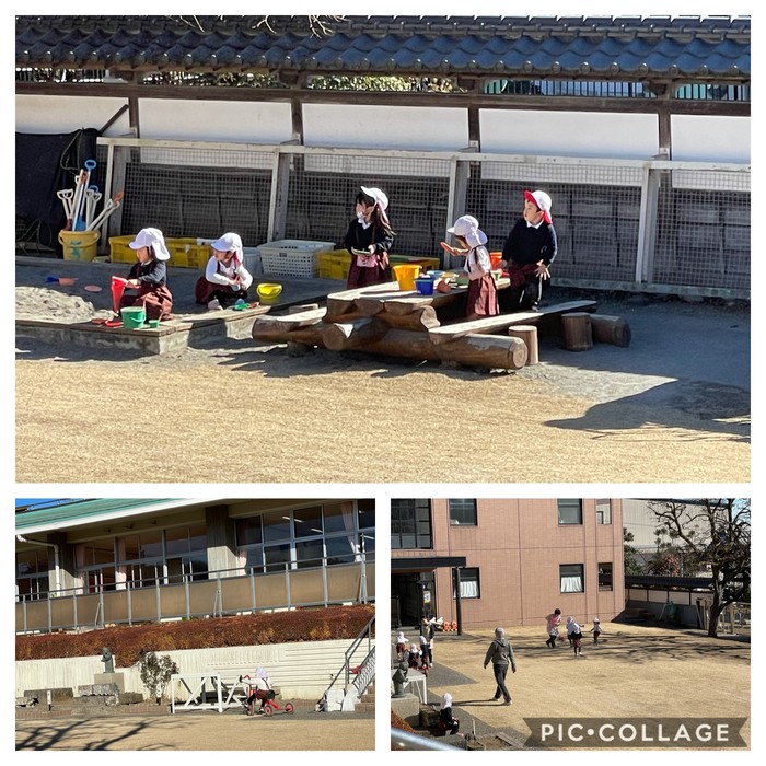 屋上でも自転車遊びができるようになりました。先生のお話を聞いて、ルールを守ってね 