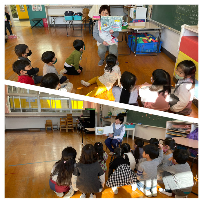 カンガルークラブのようす。2歳さんがいたり、課外で利用するお友だちもいるので3?4人の先生で保育をしています。人数制限はありませんのでいつでもカンガルークラブをご利用下さい。お迎えが遅くなる場合は補食も出ます。お申し込みは前日までにお願いします。