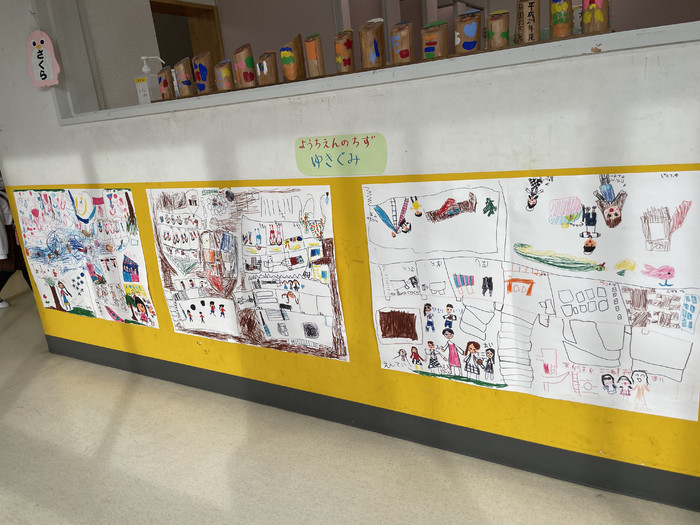 年長さんは幼稚園の地図を作ってくれました