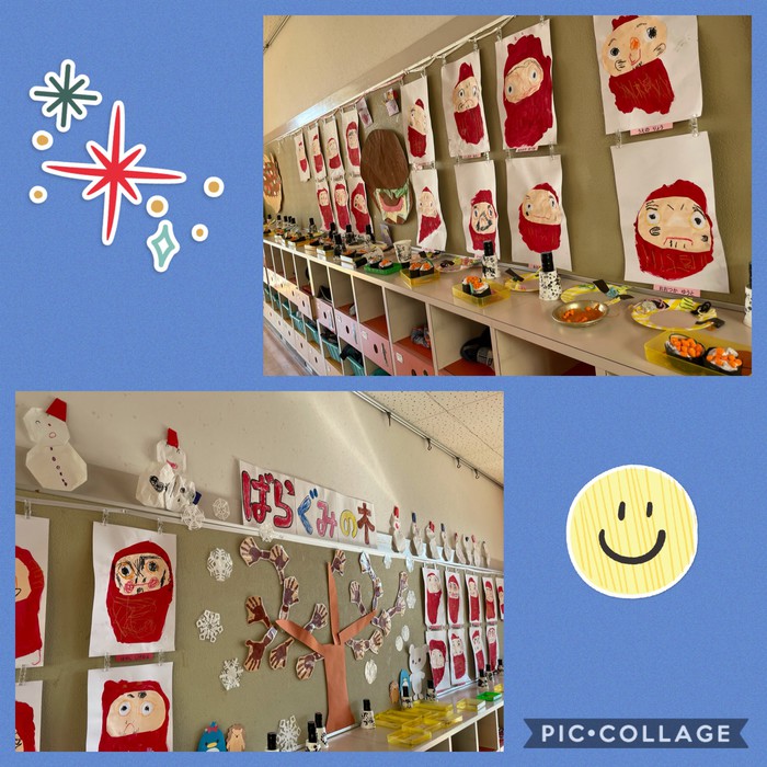 こちらは年少組のだるまさんたち