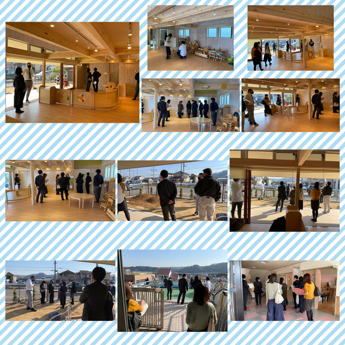 監査の様子。大勢の方々が幼児教育の安全を見守って下さっています。東京都の方々も金剛寺の梅を見て帰られましたよ。