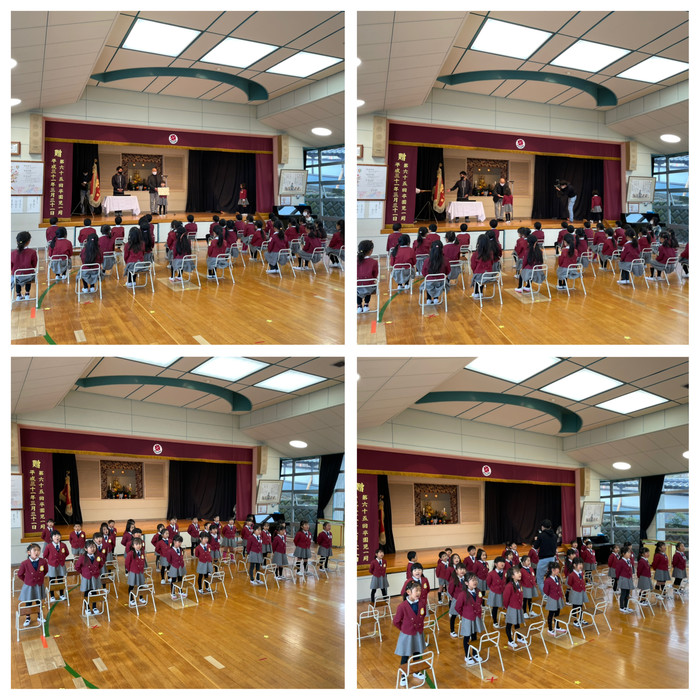 舞台に向かって右がゆき組、左がほし組です