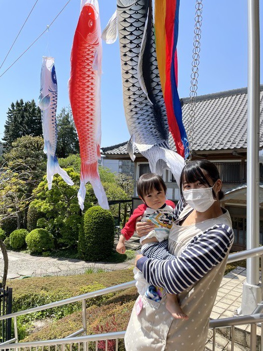 こいのぼりさんも笑ってる