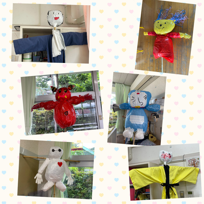 子どもたちが作ったカカシです!