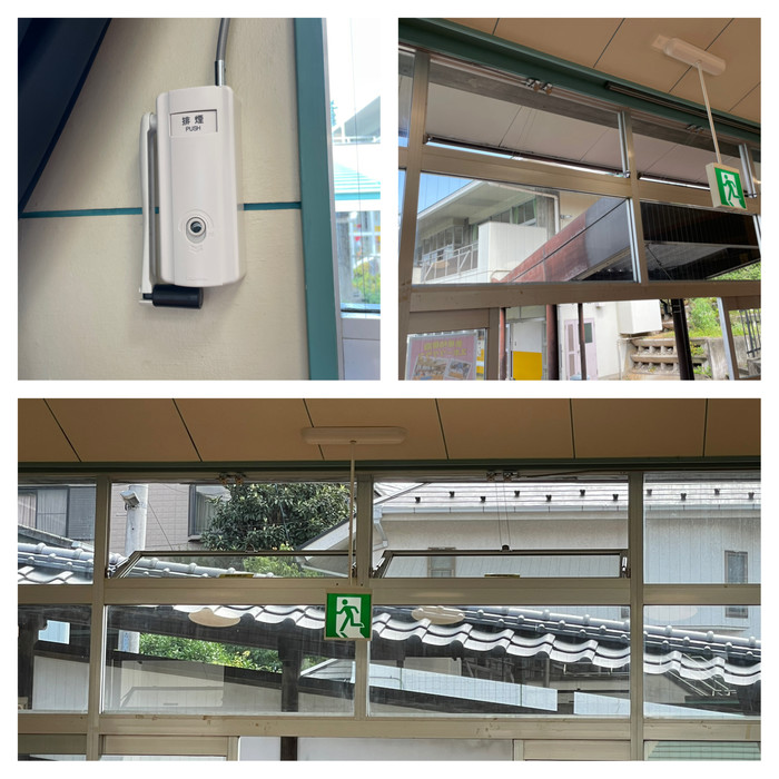 ホールの天窓が新しくなりました！これで換気もバッチリです！